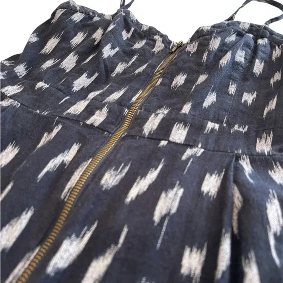 Elevenses Anthropologie Ikat Zip Front Jumpsuit Size 4 - Picture 7 of 12